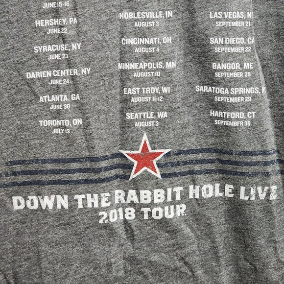 Zac Brown Band Down the Rabbit Hole 2018 Tour Gray T-Shirt XXXL Southern Ground - Picture 4 of 6